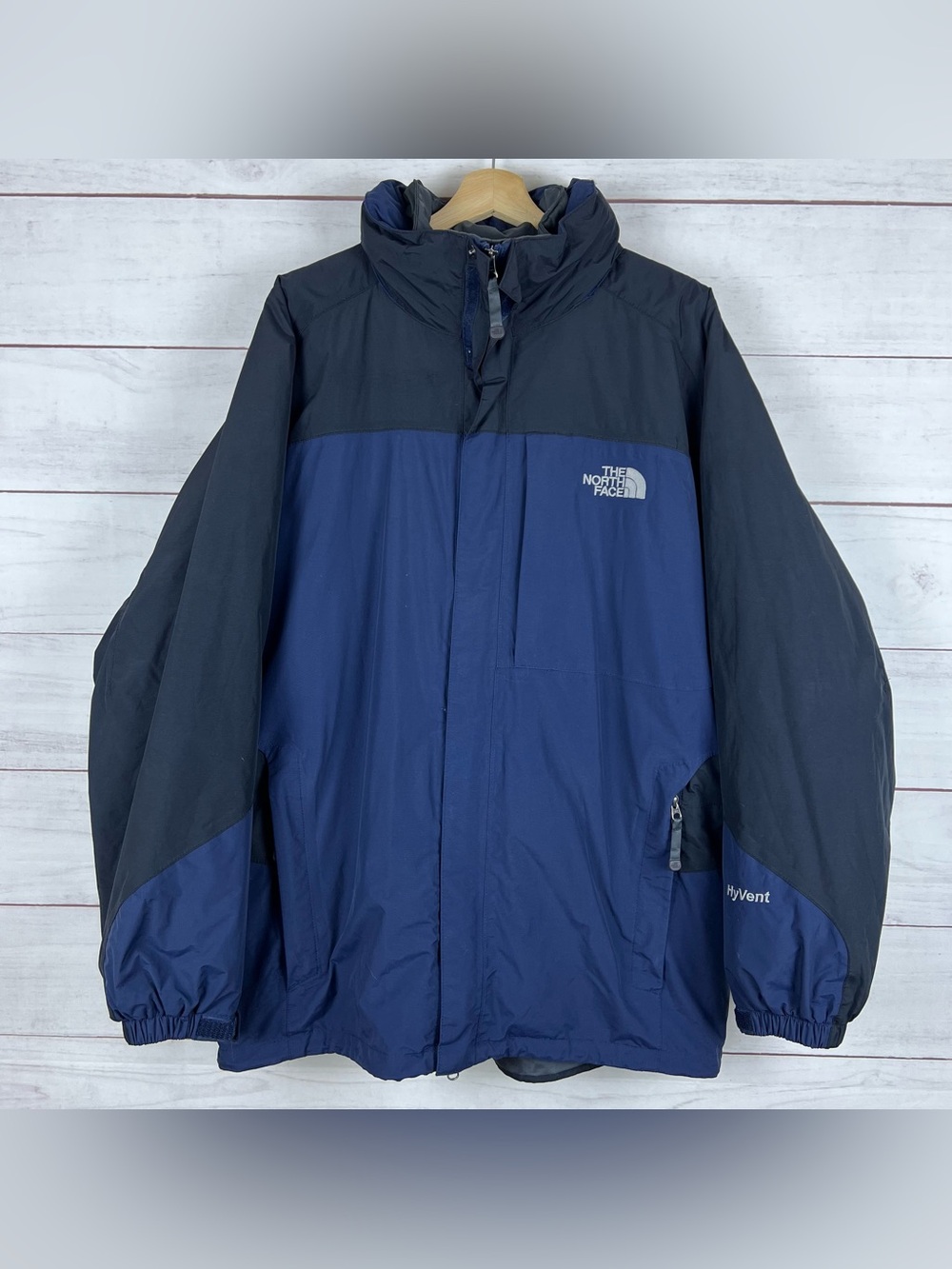 The North Face Men's HyVent 3 in 1 Blue/Black Full Zip Jacket Large